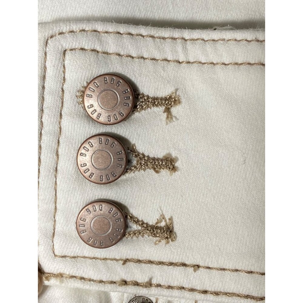 BDG Y2K Urban Outfitters Womens High-Rise  Belted Bootcut 32” Waist Jeans  White - Picture 4 of 10